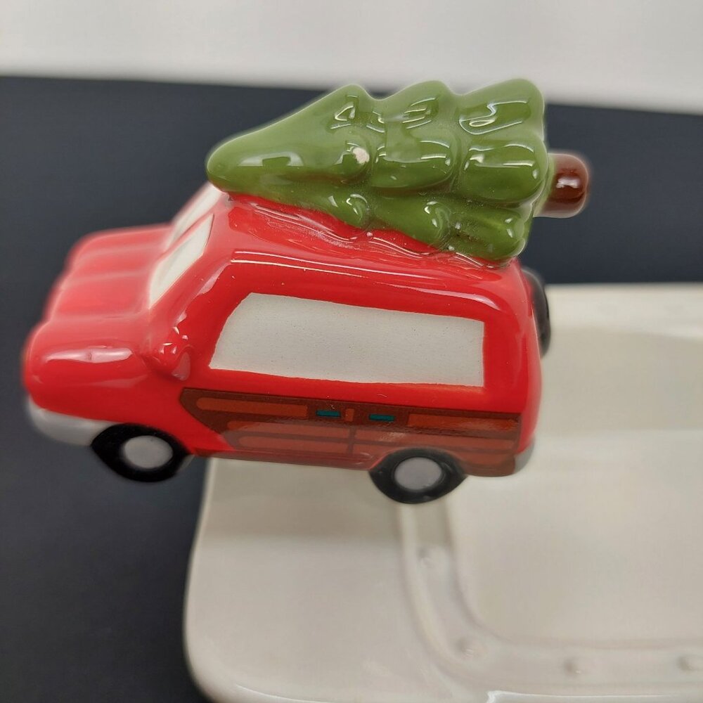 Nora Fleming Mini Christmas Tree Car Ceramic‎ Serving Tray Charm Figurine Decor